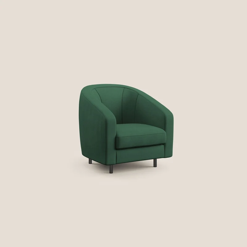 Pandora Fauteuil en tissu doux imperméable T02 vert