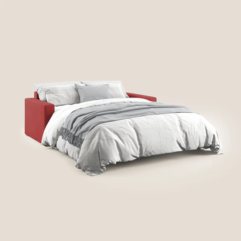 Best Canapé-lit double en tissu imperméable T02 rouge