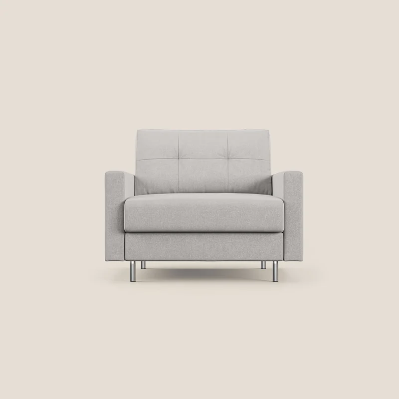 Megan fauteuil convertible en microfibre détachable T11 gris clair