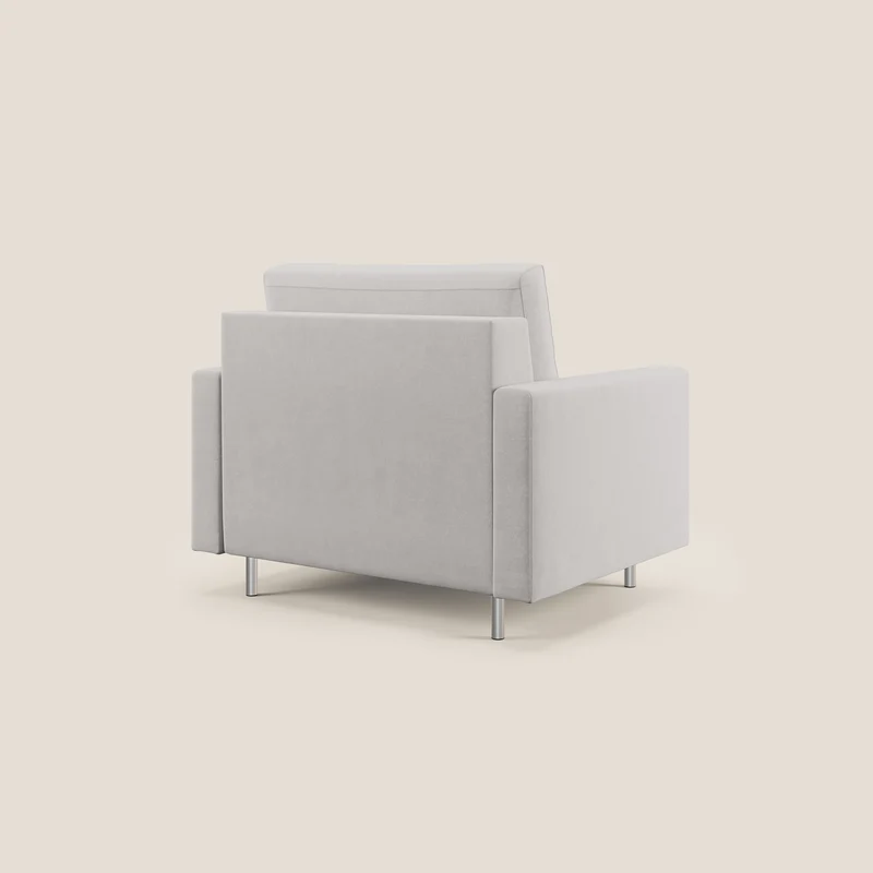 Megan fauteuil convertible en microfibre détachable T11 gris clair