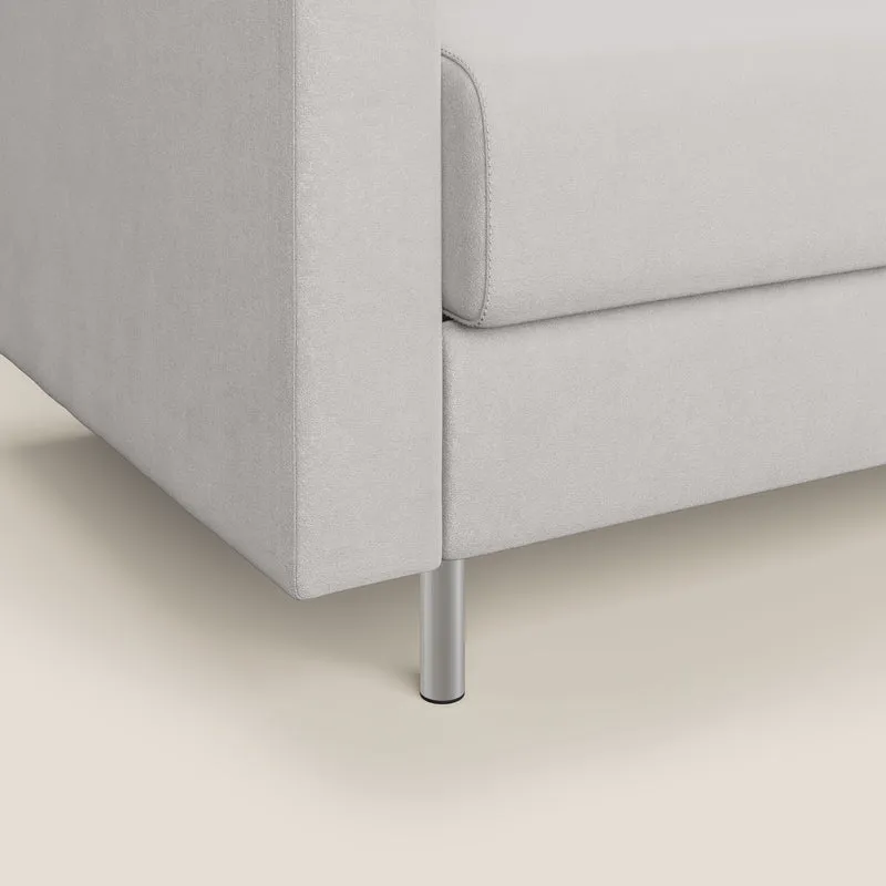 Megan fauteuil convertible en microfibre détachable T11 gris clair