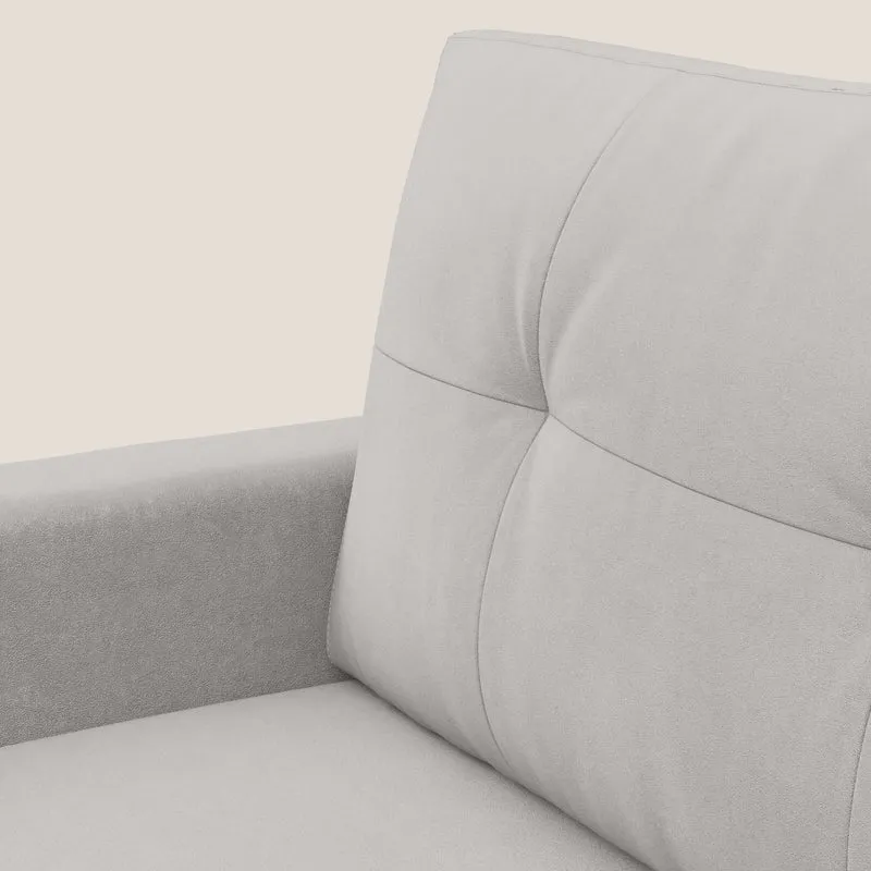 Megan fauteuil convertible en microfibre détachable T11 gris clair