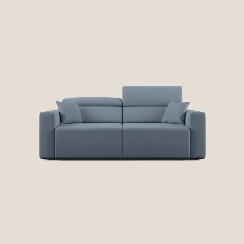 Orwell canapé avec assise extractible en microfibre détachable T11 bleu gris