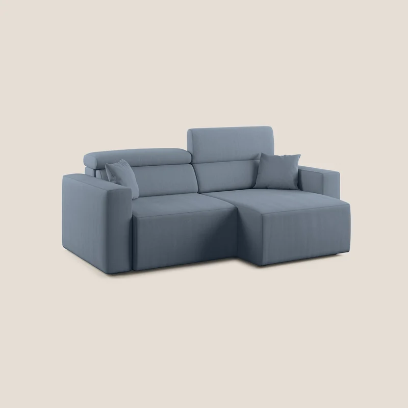 Orwell canapé avec assise extractible en microfibre détachable T11 bleu gris