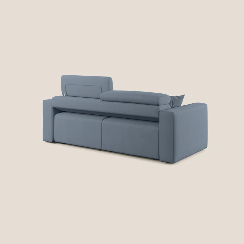 Orwell canapé avec assise extractible en microfibre détachable T11 bleu gris