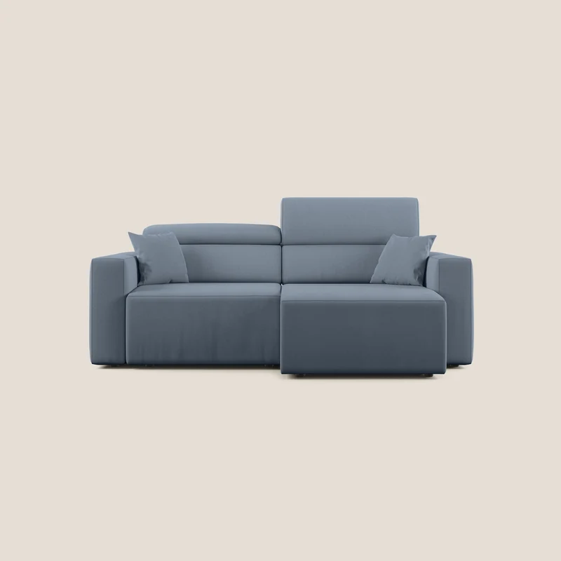 Orwell canapé avec assise extractible en microfibre détachable T11 bleu gris