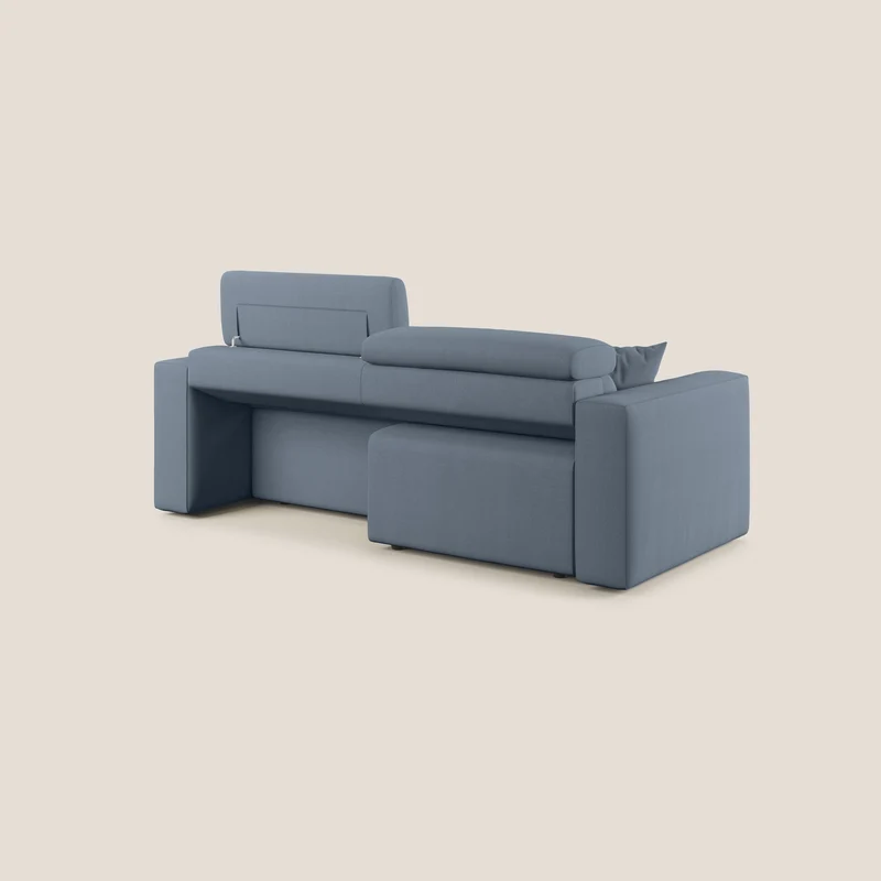 Orwell canapé avec assise extractible en microfibre détachable T11 bleu gris