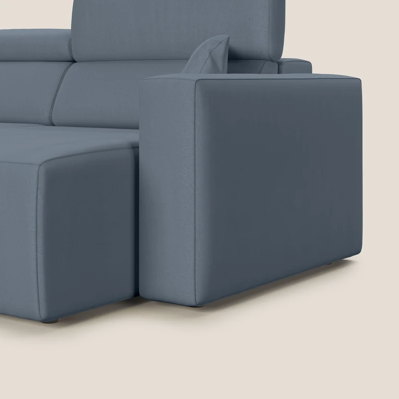 Orwell canapé avec assise extractible en microfibre détachable T11 bleu gris