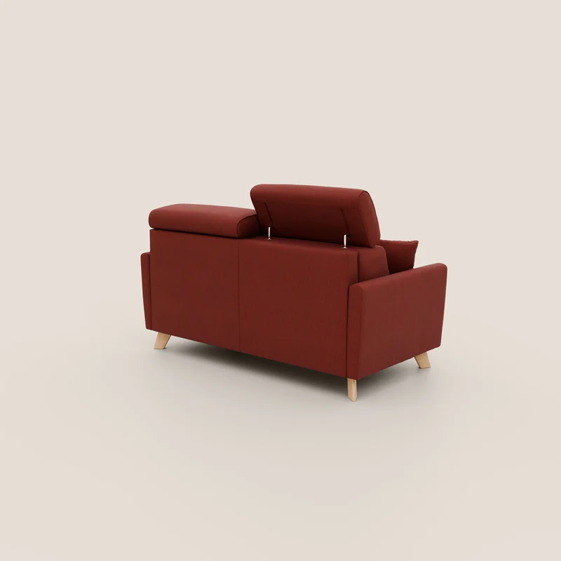 Francy canapé convertible avec têtières réglables en tissu détachable T17 rouge