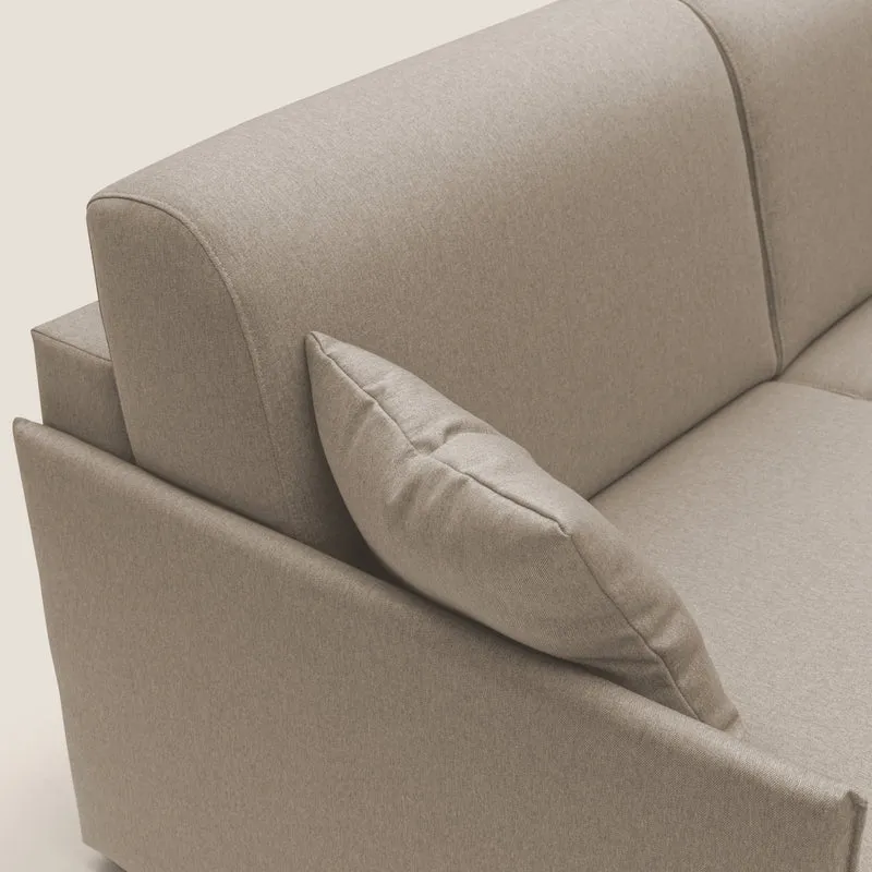 Evans Canapé convertible en tissu imperméable T13 beige