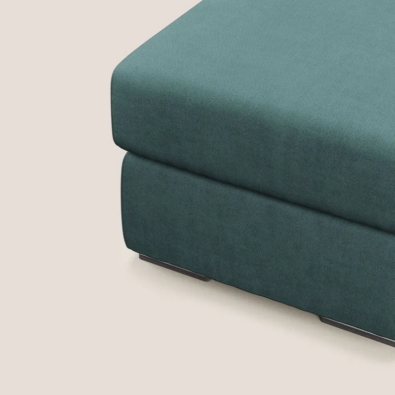 Sun pouf coffre en tissu imperméable T02 bleu canard