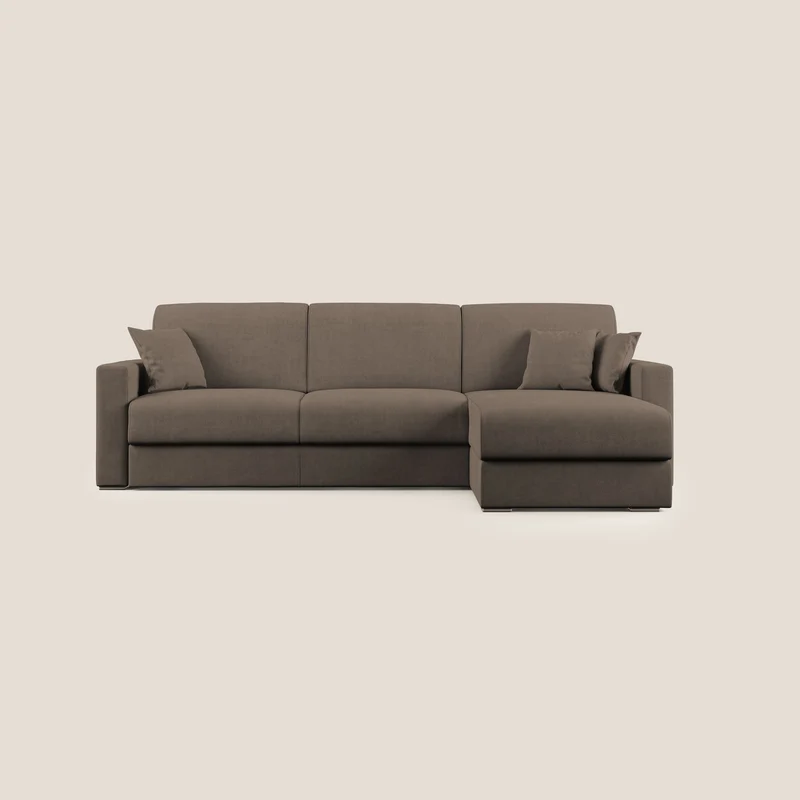 Best canapé-lit d’angle en tissu imperméable T02 marron