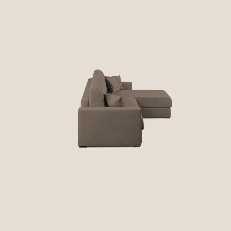 Best canapé-lit d’angle en tissu imperméable T02 marron
