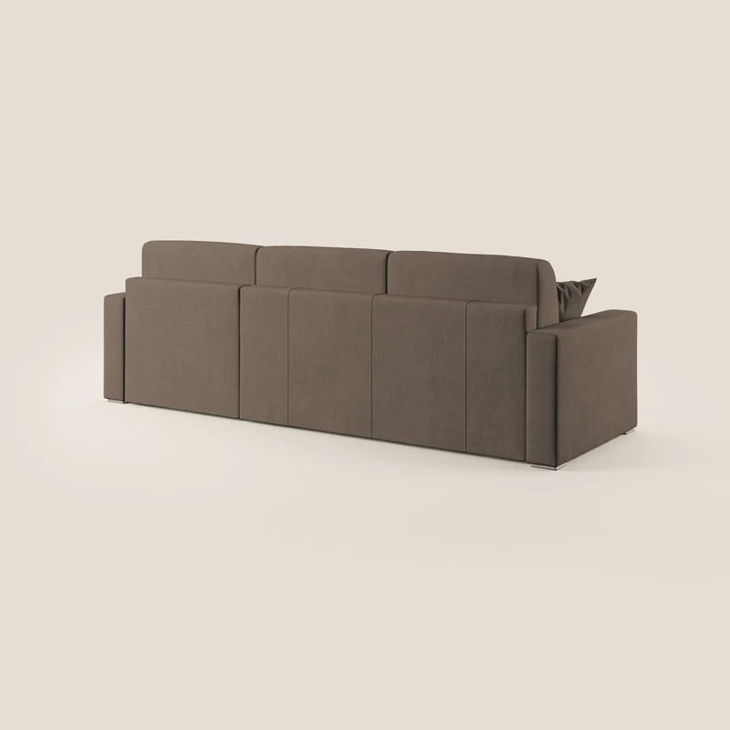 Best canapé-lit d’angle en tissu imperméable T02 marron