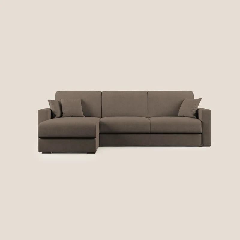 Best canapé-lit d’angle en tissu imperméable T02 marron