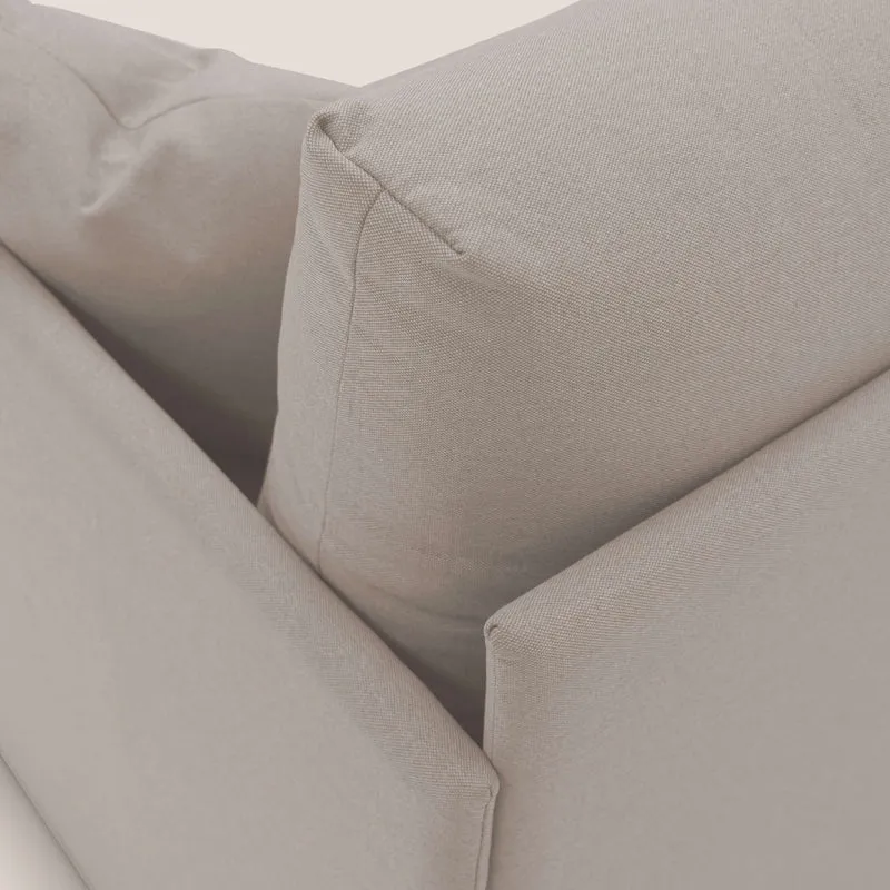 Brera Canapé duplex avec lits jumeaux et tissu effet coton imperméable T13 crème