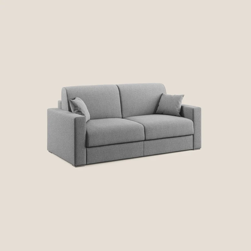 Best Canapé-lit double en tissu anti-taches QuickClean T08 gris