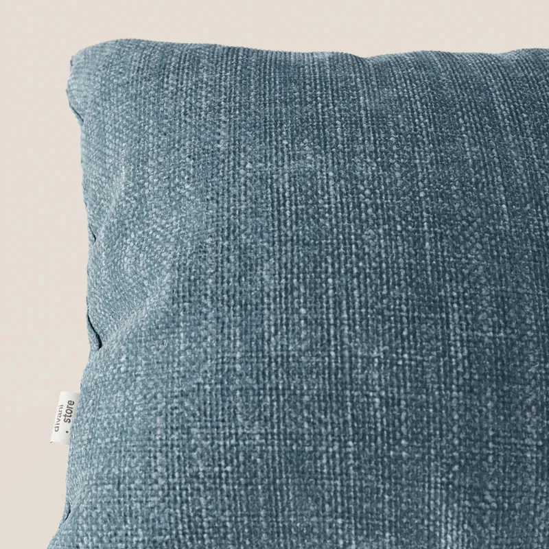 Lyon coussin disponible en plusieurs couleurs, réalisé en tissu tressé imperméable T06 bleu clair