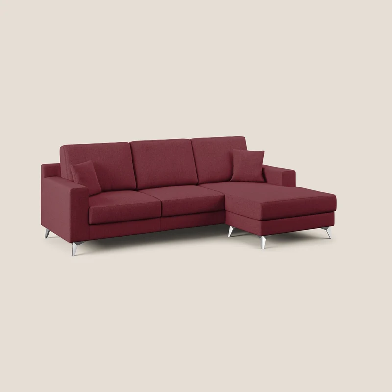 Michael Canapé d'angle REVERSIBLE en tissu imperméable T03 rouge
