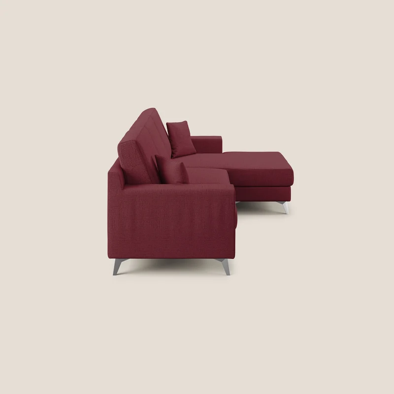 Michael Canapé d'angle REVERSIBLE en tissu imperméable T03 rouge