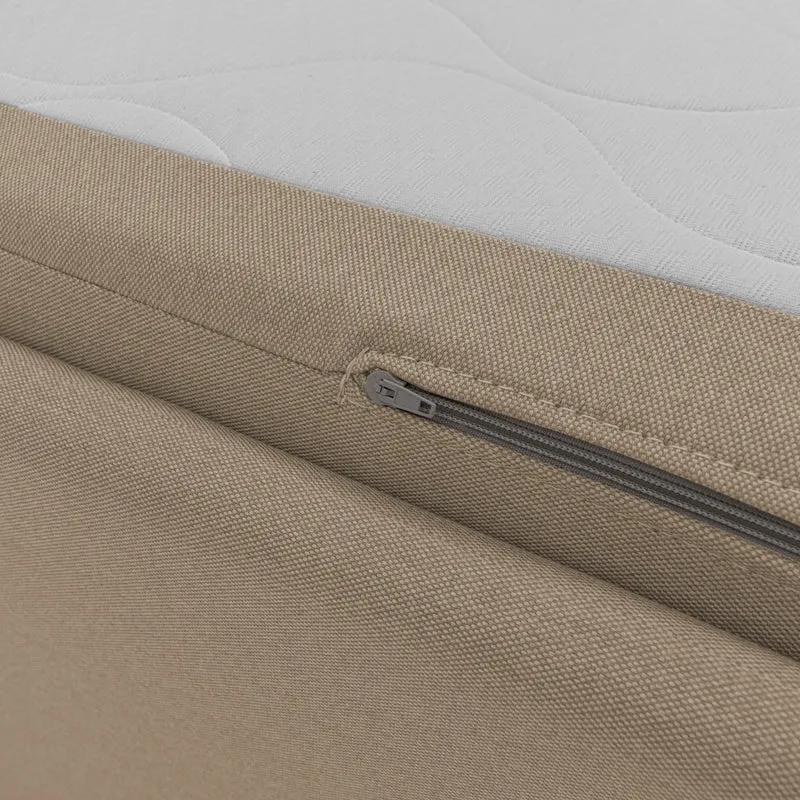 Tortona Canapé duplex avec lits jumeaux et tissu effet coton imperméable T13 beige