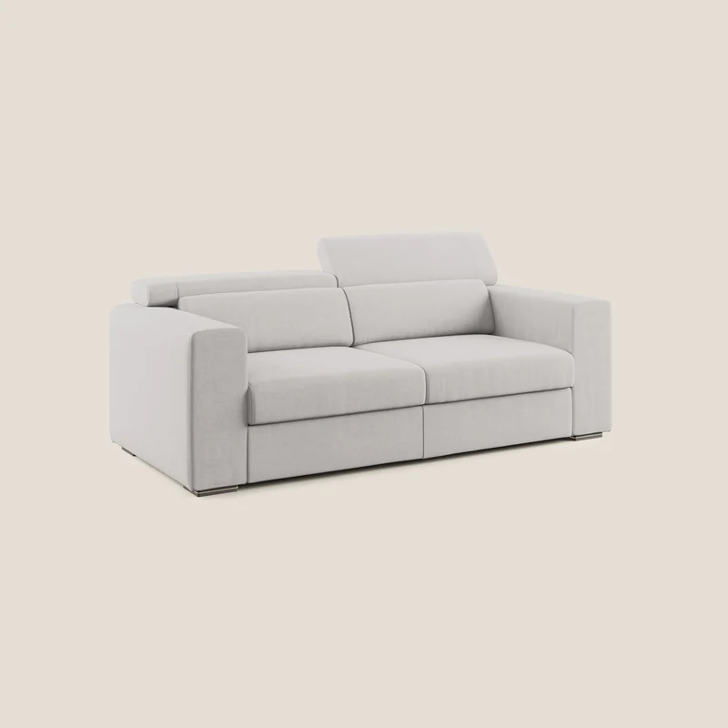 Vegas canapé avec têtières inclinables en microfibre imperméable T11 gris clair