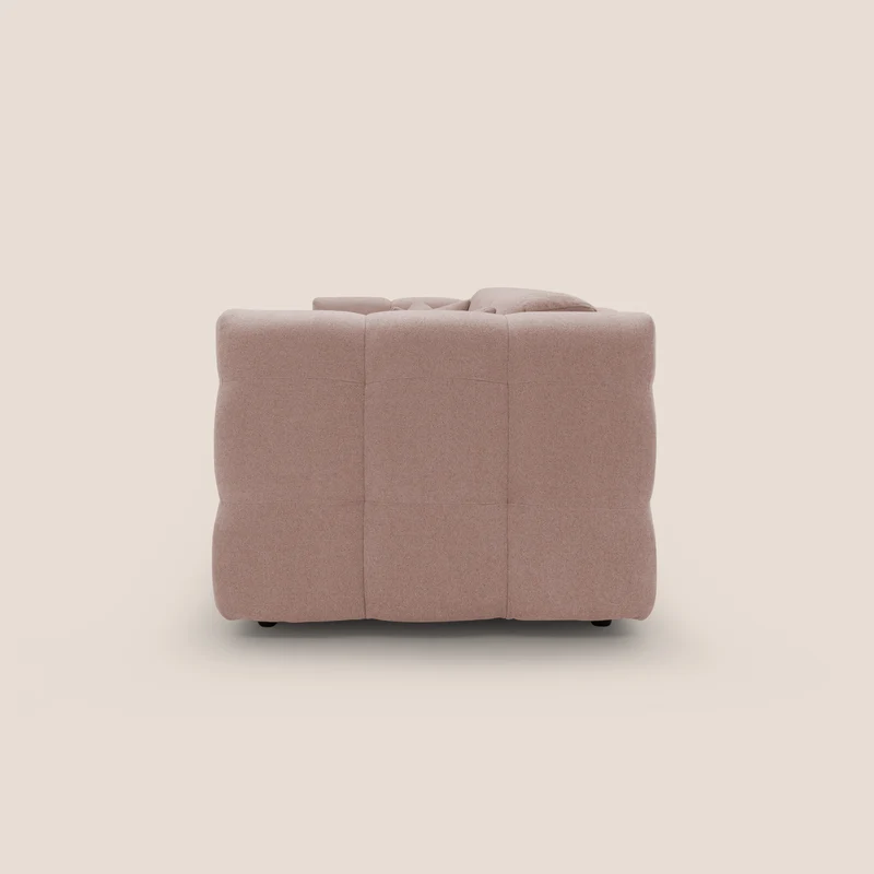 Tender Canapé convertible avec matelas H14 cm en bouclette imperméable T07 rose