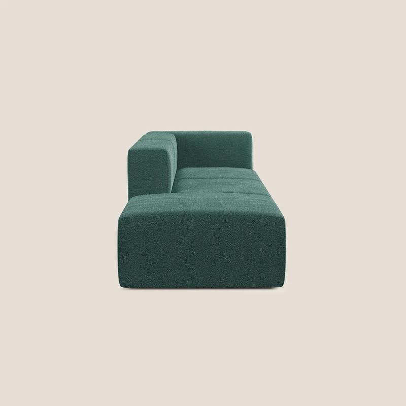 Nettuno canapé moderne modulable en bouclette douce T07 vert