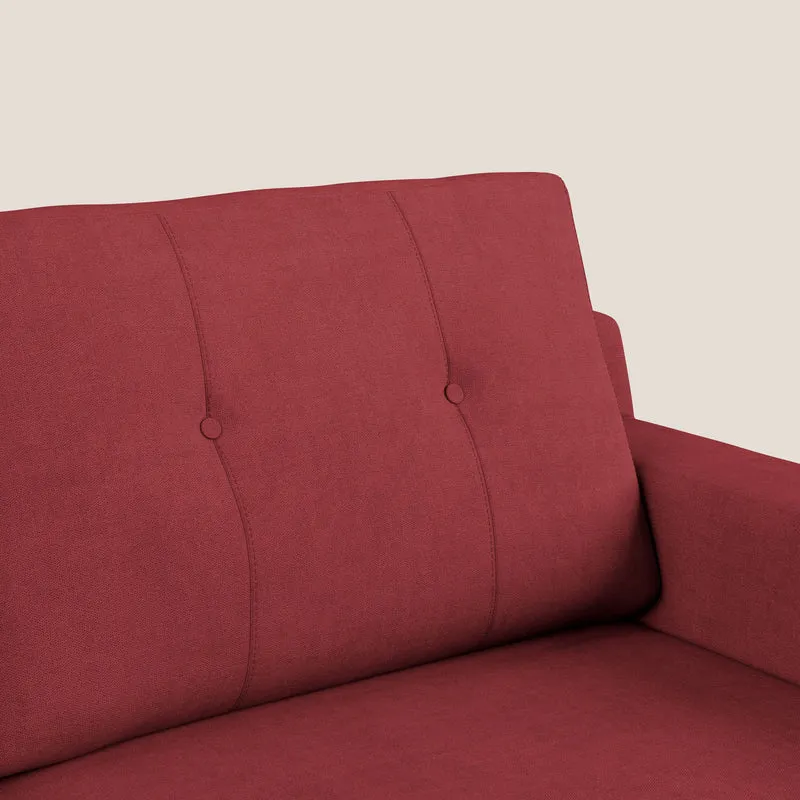 Danish canapé d'angle moderne reversible en tissu doux imperméable T02 rouge