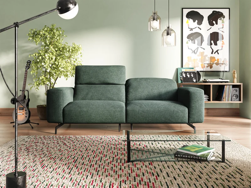 Sakura Canapé modulable en tissu flammé doux et imperméable T14 vert