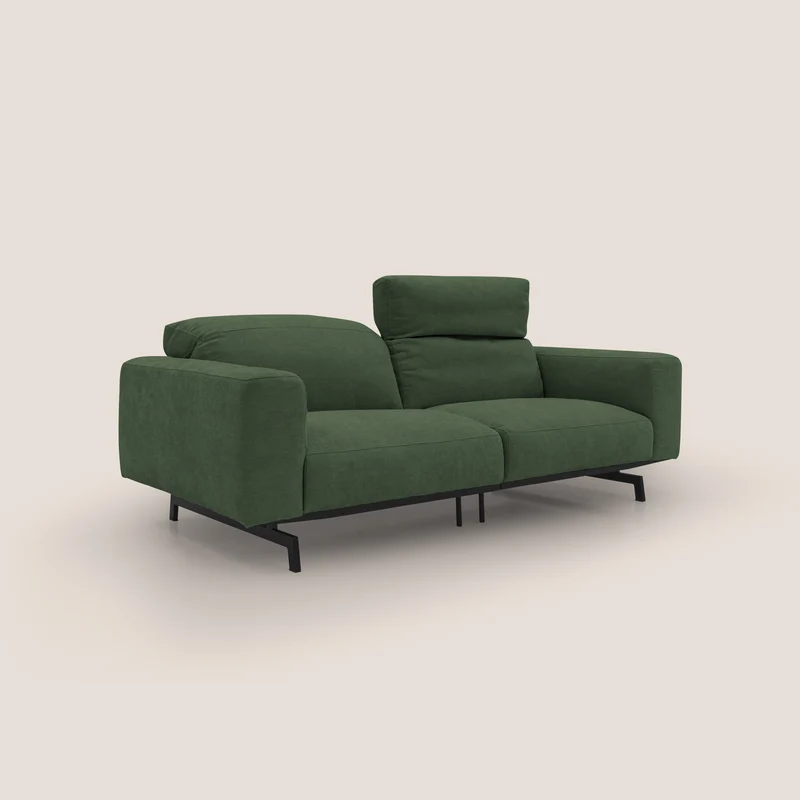 Sakura Canapé modulable en tissu flammé doux et imperméable T14 vert