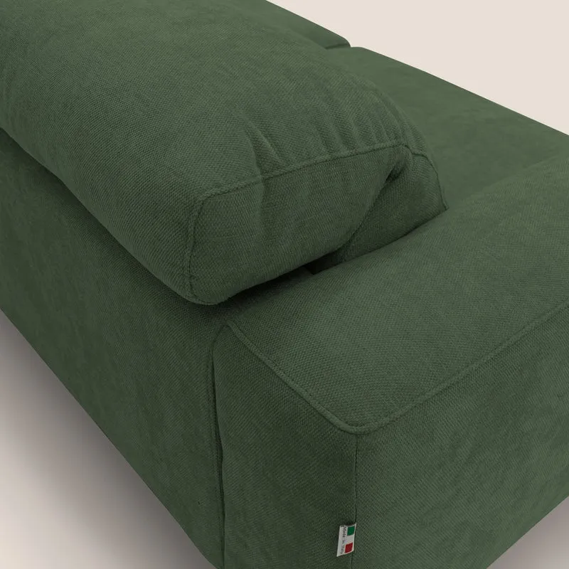 Sakura Canapé modulable en tissu flammé doux et imperméable T14 vert
