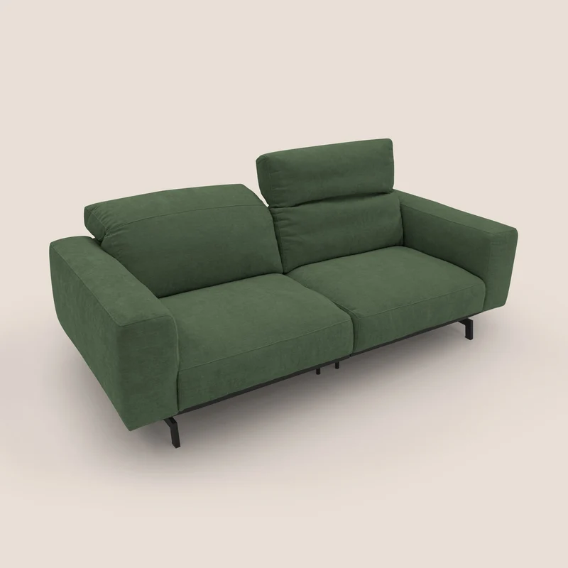 Sakura Canapé modulable en tissu flammé doux et imperméable T14 vert