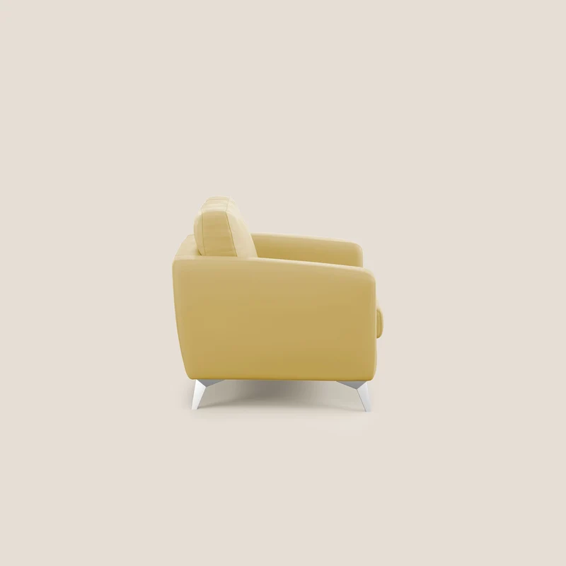 Orione fauteuil en simili cuir imperméable T04 jaune
