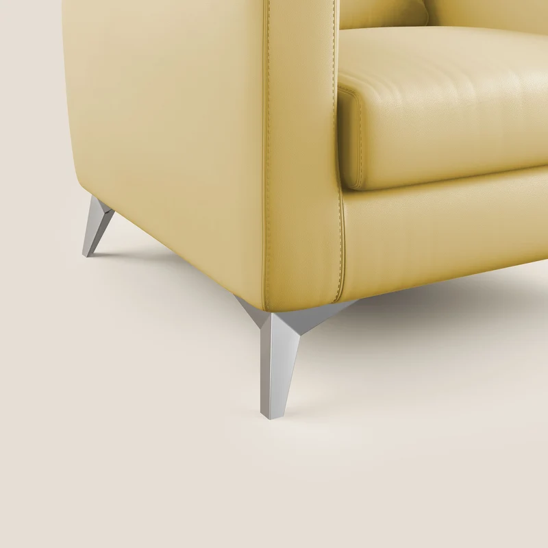 Orione fauteuil en simili cuir imperméable T04 jaune