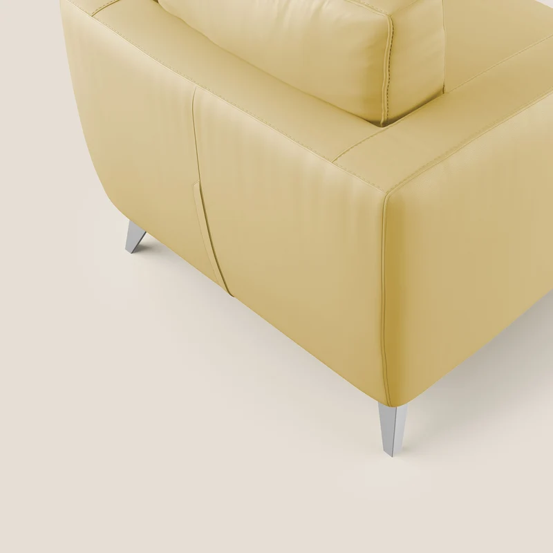 Orione fauteuil en simili cuir imperméable T04 jaune