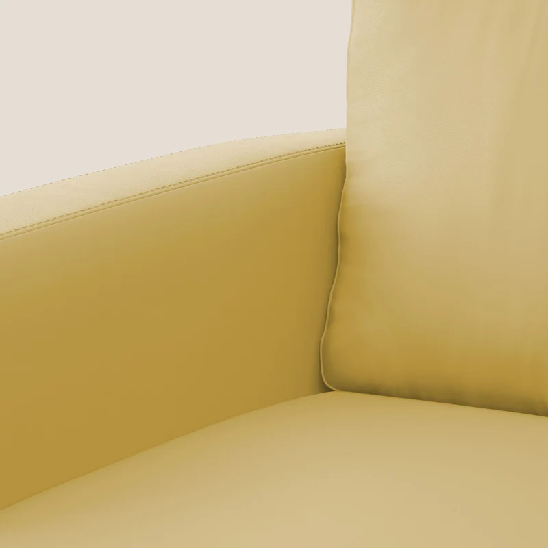 Orione fauteuil en simili cuir imperméable T04 jaune