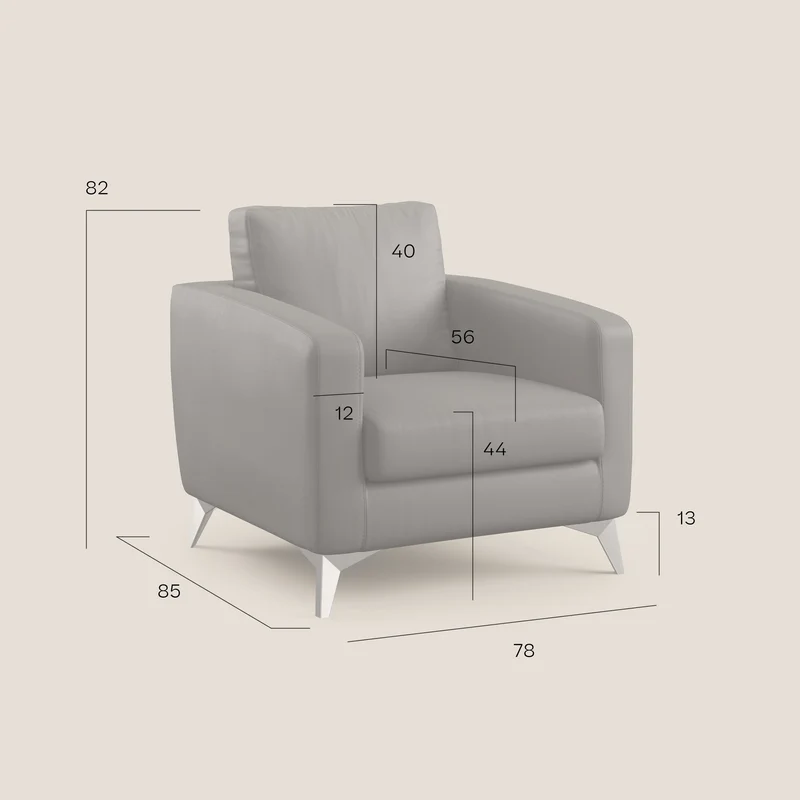 Orione fauteuil en simili cuir imperméable T04 jaune