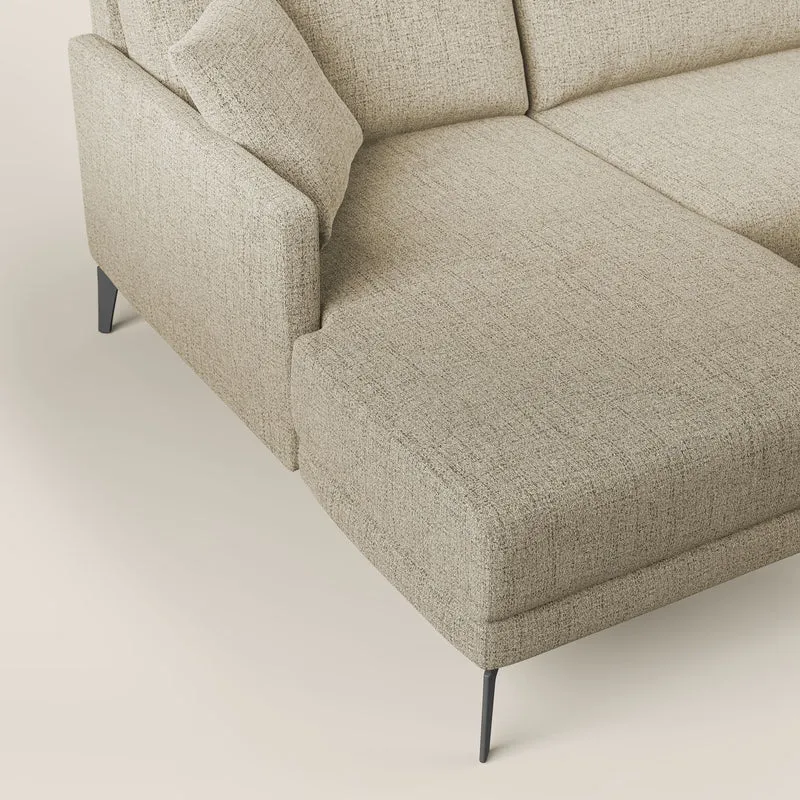 Saturno canapé panoramique moderne en tissu doux imperméable T03 beige