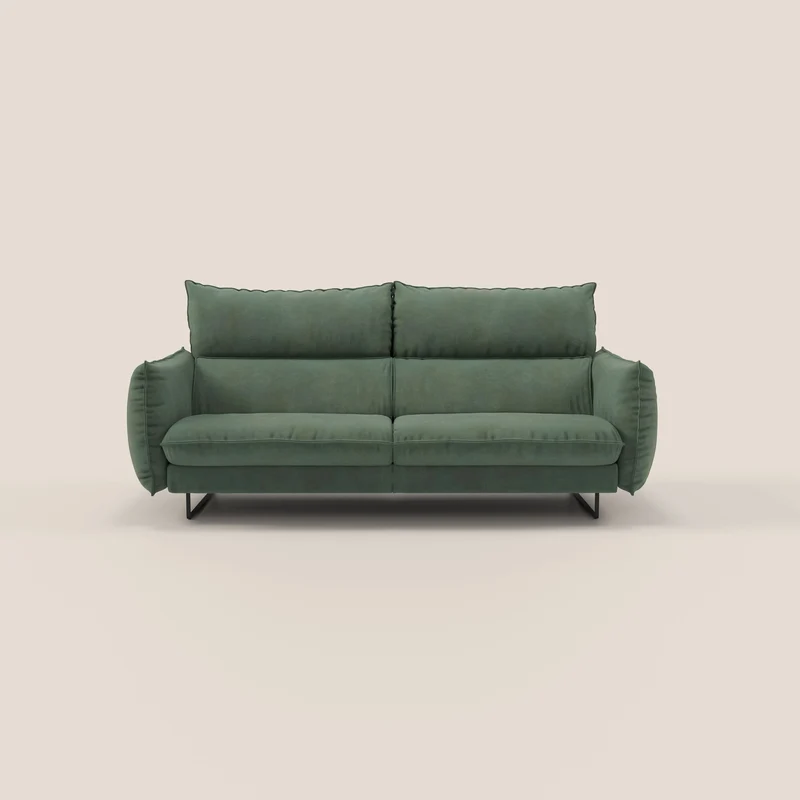 Monamour canapé au design moderne avec option relax électrique en microfibre détachable imperméable T11 vert