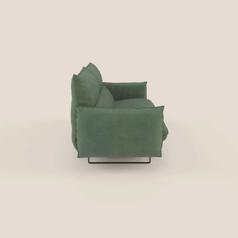 Monamour canapé au design moderne avec option relax électrique en microfibre détachable imperméable T11 vert