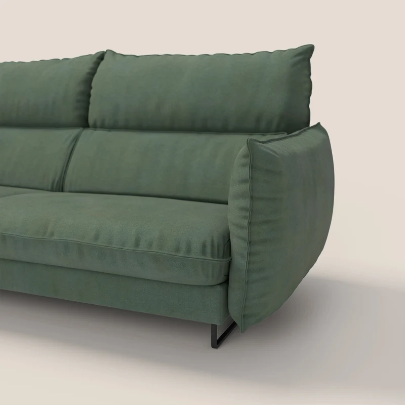 Monamour canapé au design moderne avec option relax électrique en microfibre détachable imperméable T11 vert