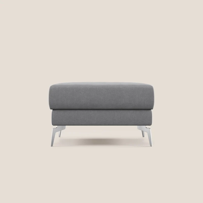 Star Pouf avec pieds hauts en microfibre imperméable T11 gris