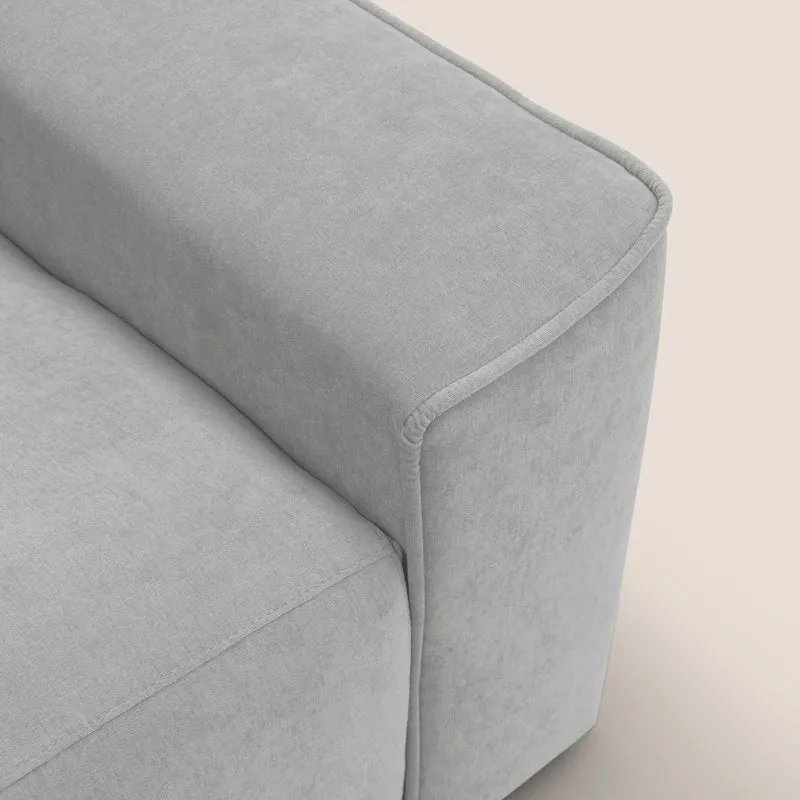 Clark Canapé modulable avec 3 assises et avec option relax électrique en tissu imperméable et détachable T17 gris