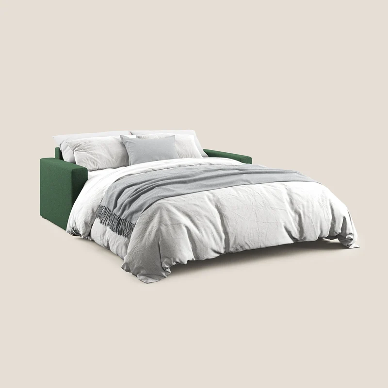 Best Canapé-lit double en tissu détachable QuickClean T08 vert