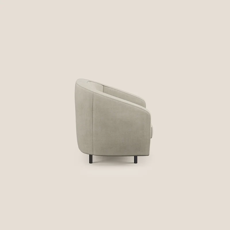 Pandora Fauteuil en tissu doux imperméable T02 crème