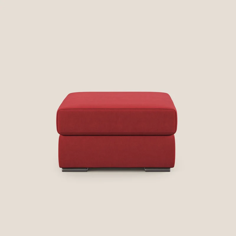 Sun pouf coffre en microfibre détachable T11 rouge