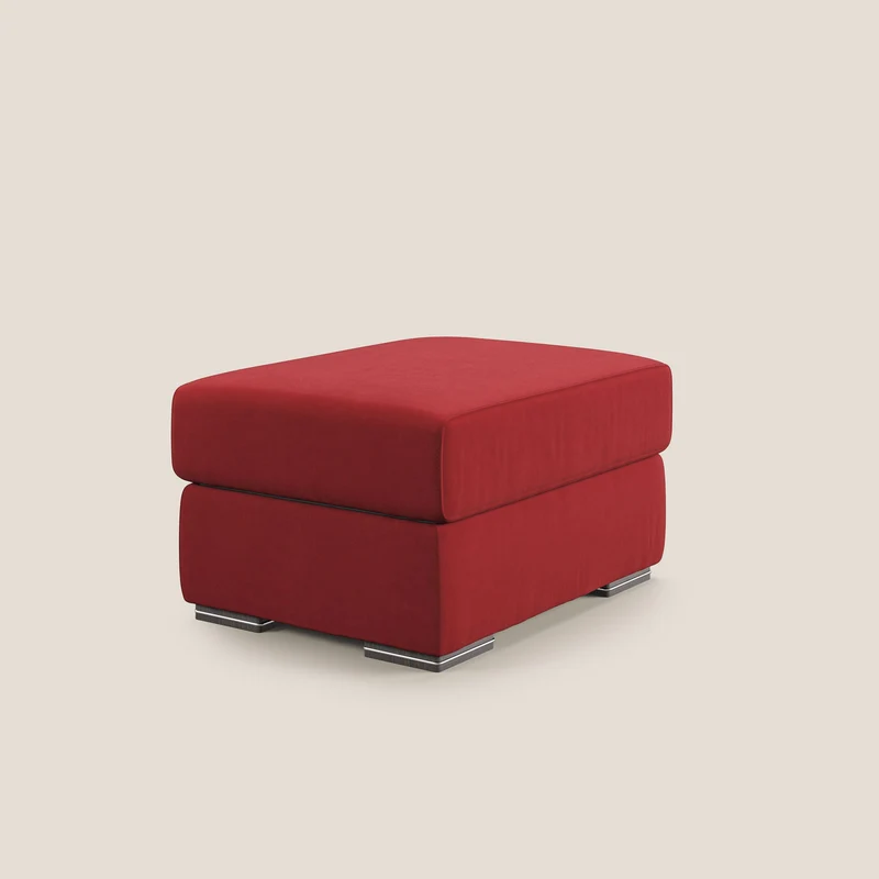 Sun pouf coffre en microfibre détachable T11 rouge