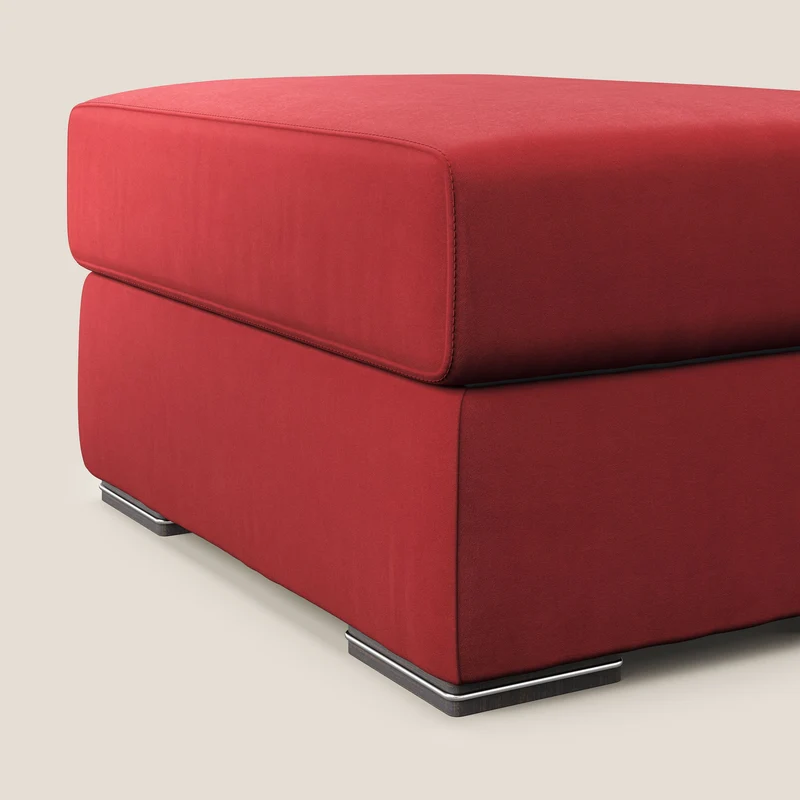 Sun pouf coffre en microfibre détachable T11 rouge