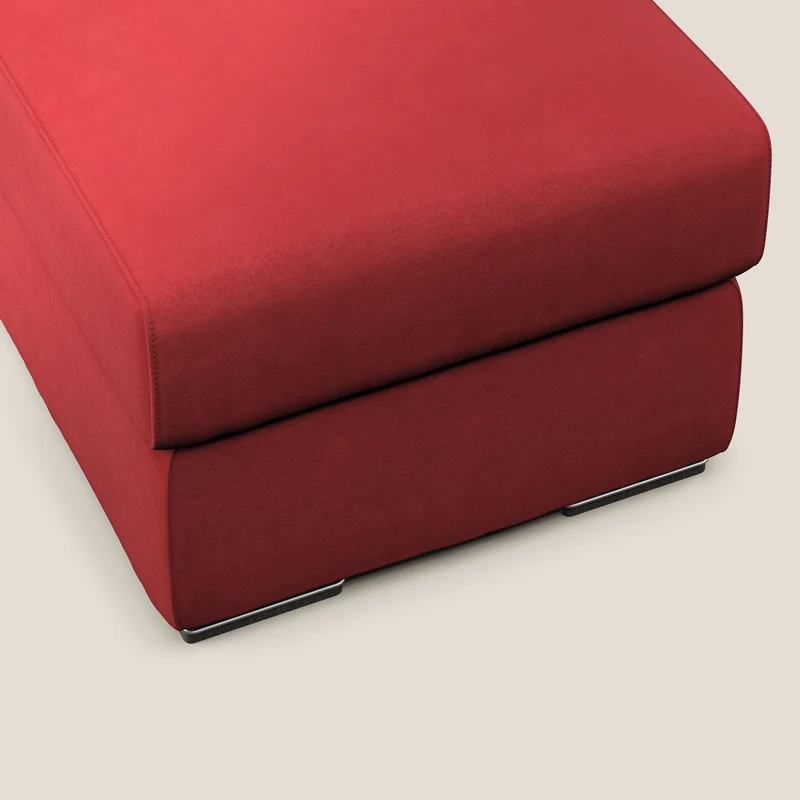 Sun pouf coffre en microfibre détachable T11 rouge